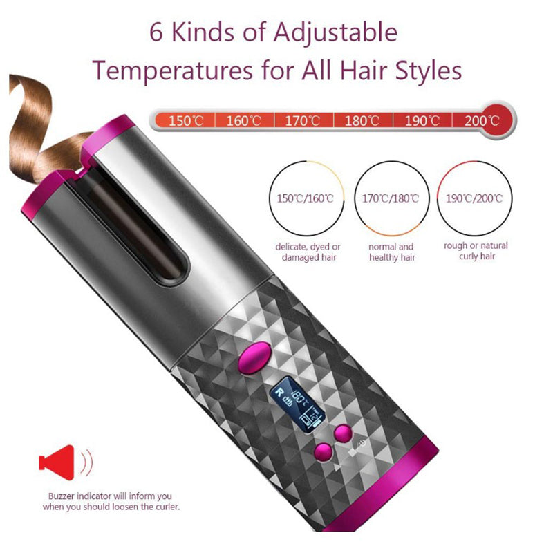 Cordless Ceramic Hair Curler