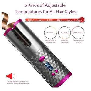 Cordless Ceramic Hair Curler