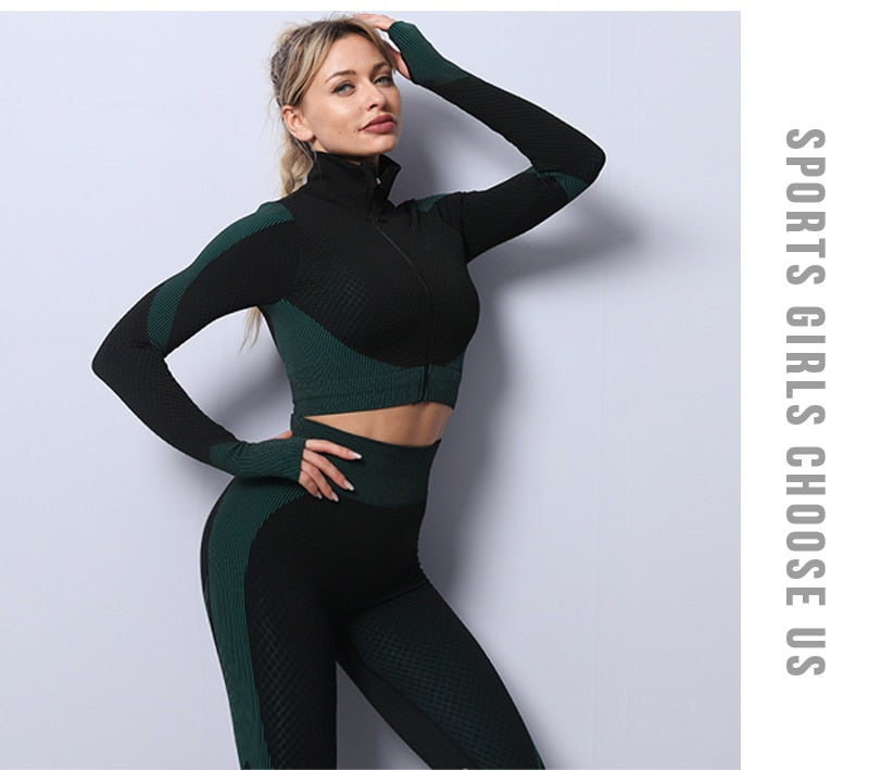 Womens Seamless Yoga Workout Set