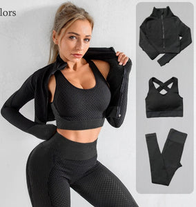 Womens Seamless Yoga Workout Set