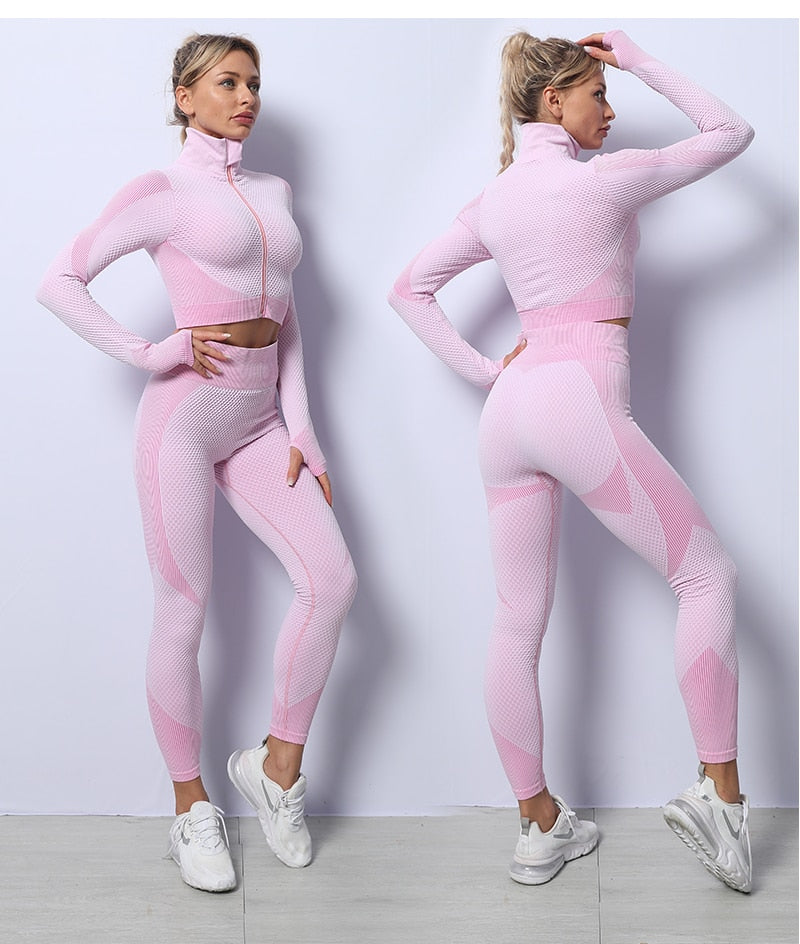 Womens Seamless Yoga Workout Set