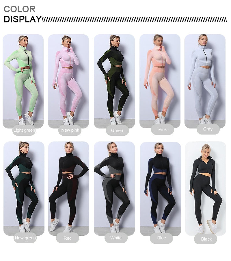 Womens Seamless Yoga Workout Set