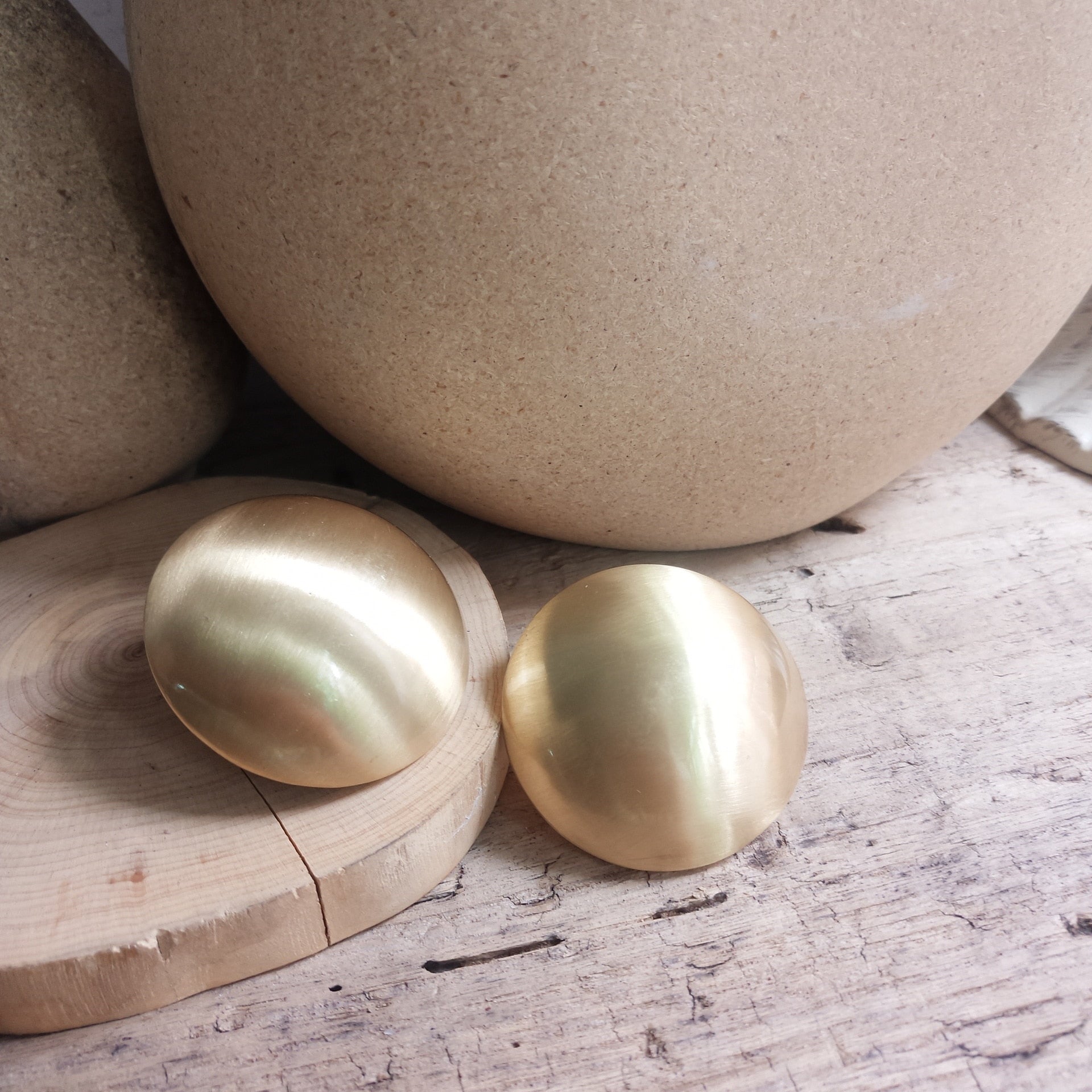 Big Round Gold Earrings