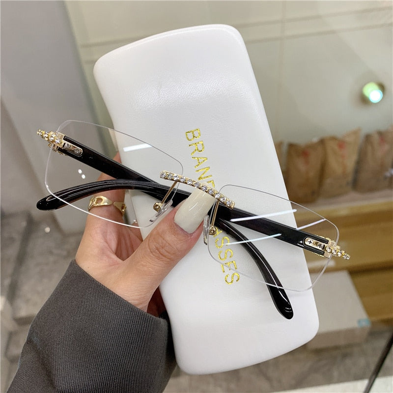Rimless Vintage Sunglasses — Alloy Frame