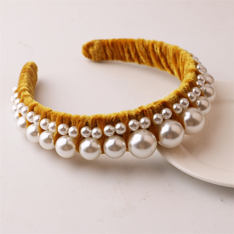 Beaded Pearl Headbands