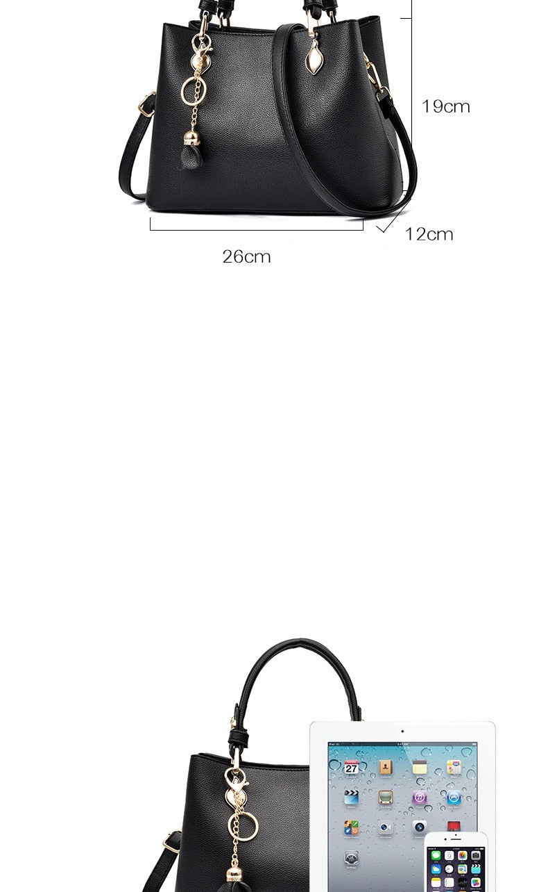 Large Capacity Structured Shoulder Bag — Convertible Crossbody