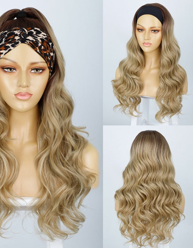 Synthetic Body Wave Headband Wig