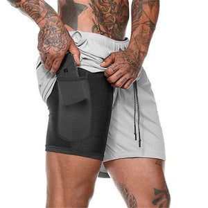 Mens Double-Deck Fitness Shorts