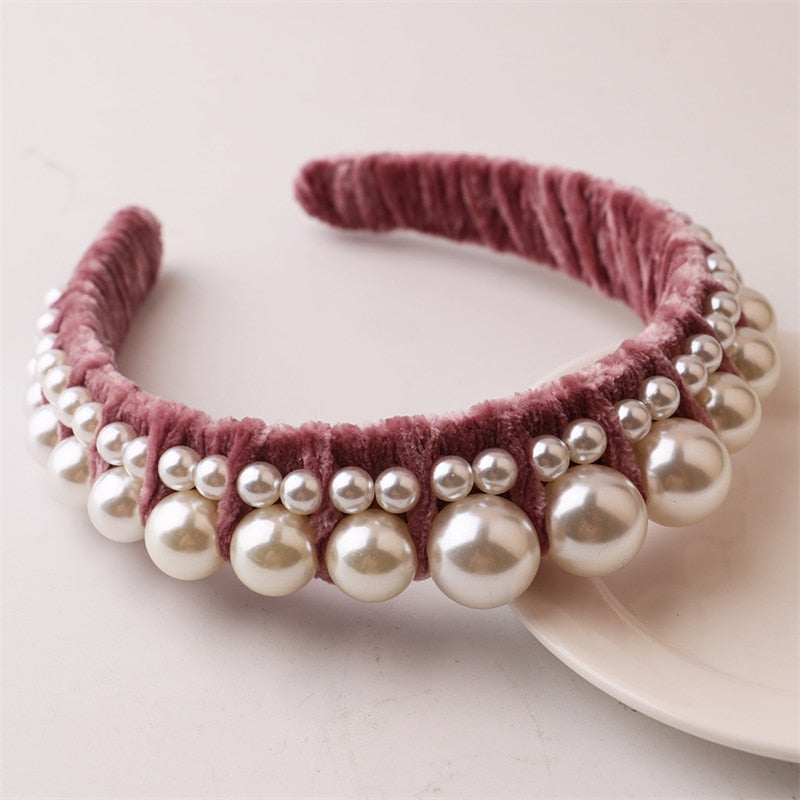 Beaded Pearl Headbands