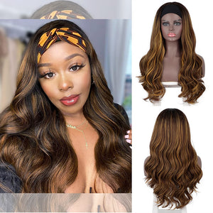 Synthetic Body Wave Headband Wig