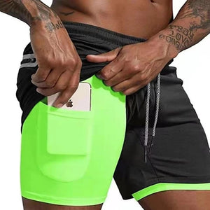 Mens Double-Deck Fitness Shorts