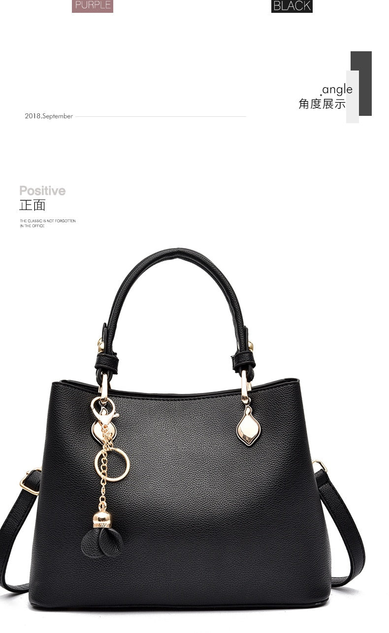 Large Capacity Structured Shoulder Bag — Convertible Crossbody