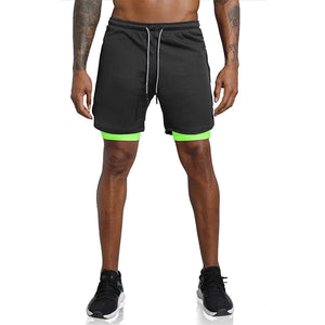 Mens Double-deck Fitness Shorts