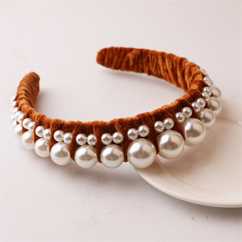 Beaded Pearl Headbands