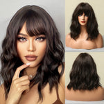 Load image into Gallery viewer, Medium Length Synthetic Wig
