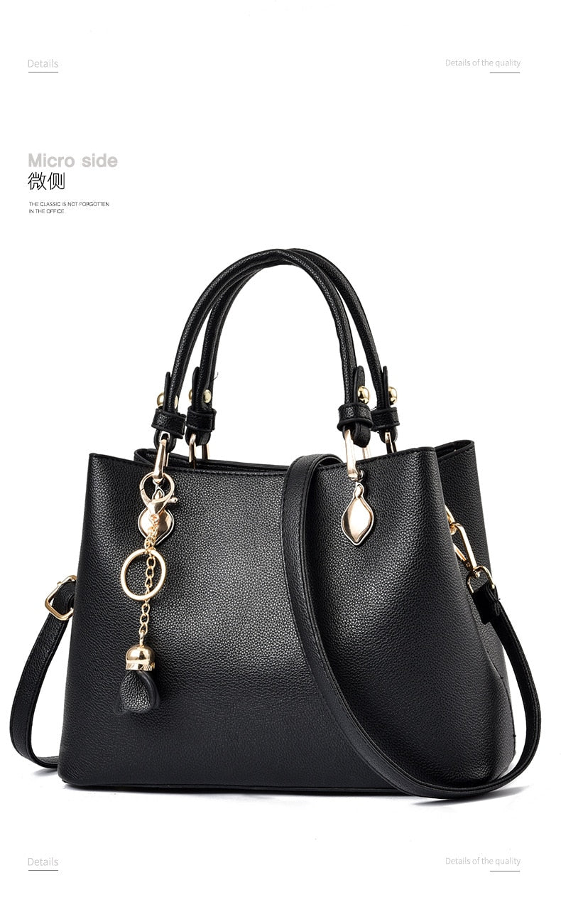 Large Capacity Structured Shoulder Bag — Convertible Crossbody