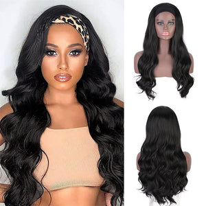 Synthetic Body Wave Headband Wig