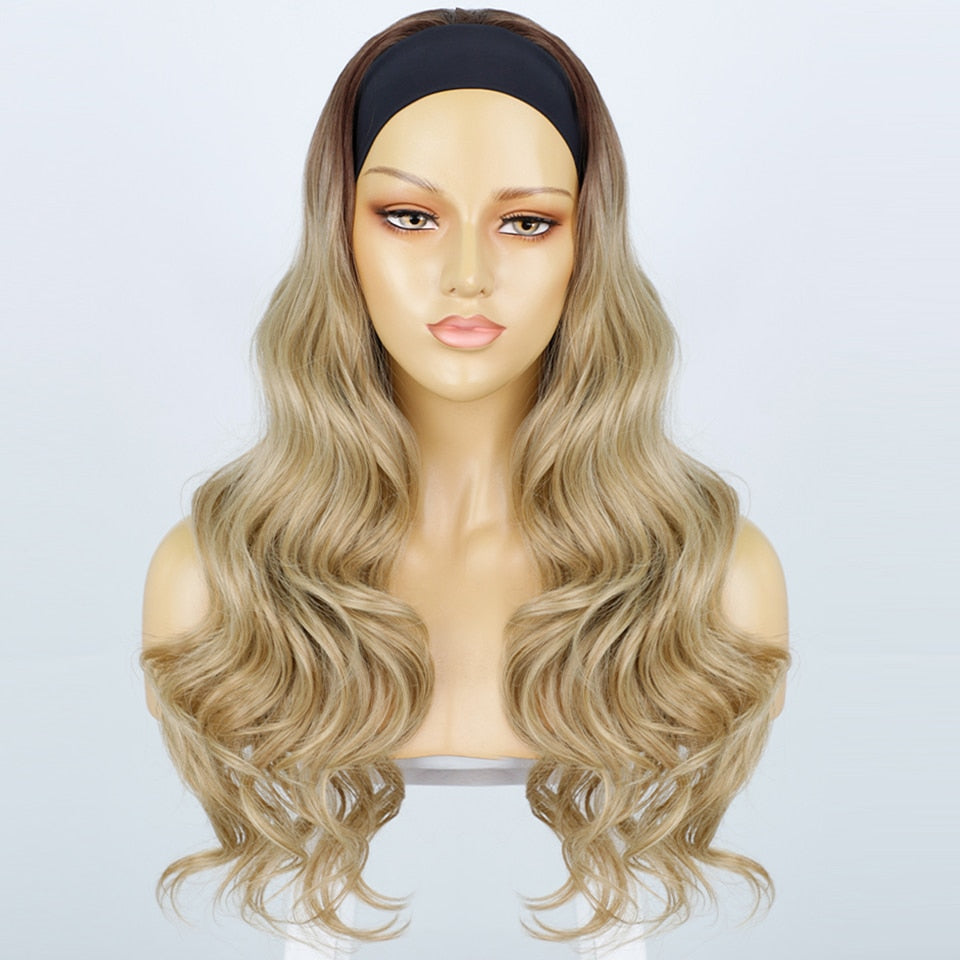 Synthetic Body Wave Headband Wig