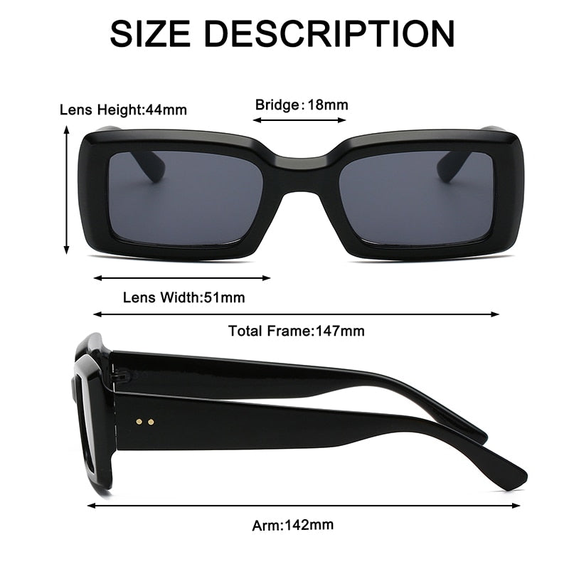 Retro Rectangle Sunglasses