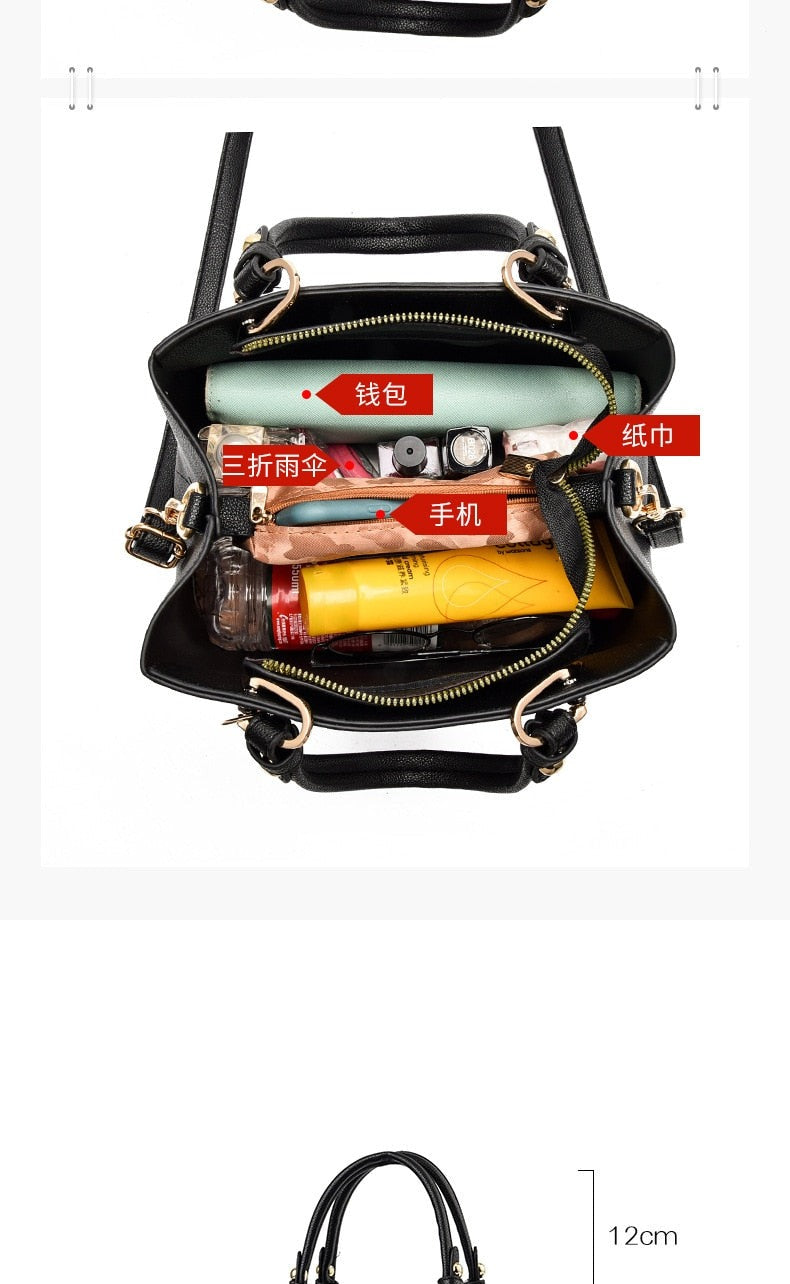 Large Capacity Structured Shoulder Bag — Convertible Crossbody