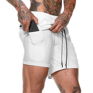 Mens Double-deck Fitness Shorts