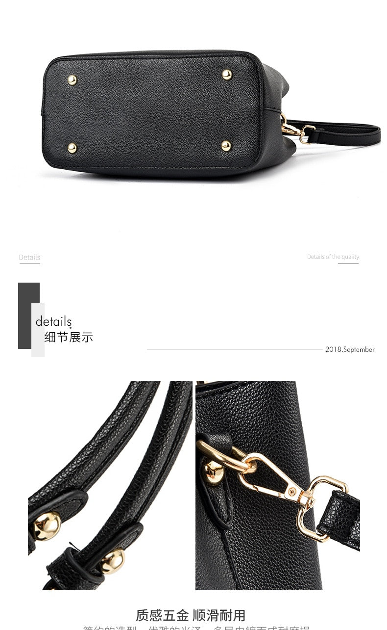 Large Capacity Structured Shoulder Bag — Convertible Crossbody