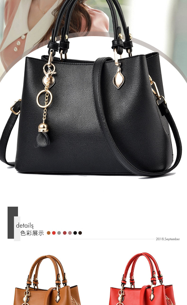 Large Capacity Structured Shoulder Bag — Convertible Crossbody