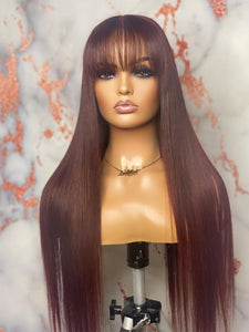 Straight Remy Bang Wig