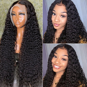 Transparent Malaysian Curly  HD Lace Frontal Wig