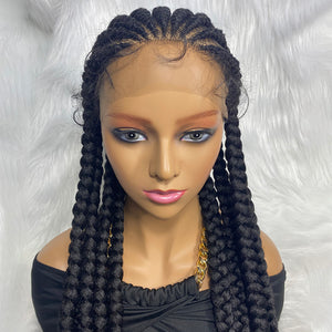 36 Inches Braided Lace Front Wig