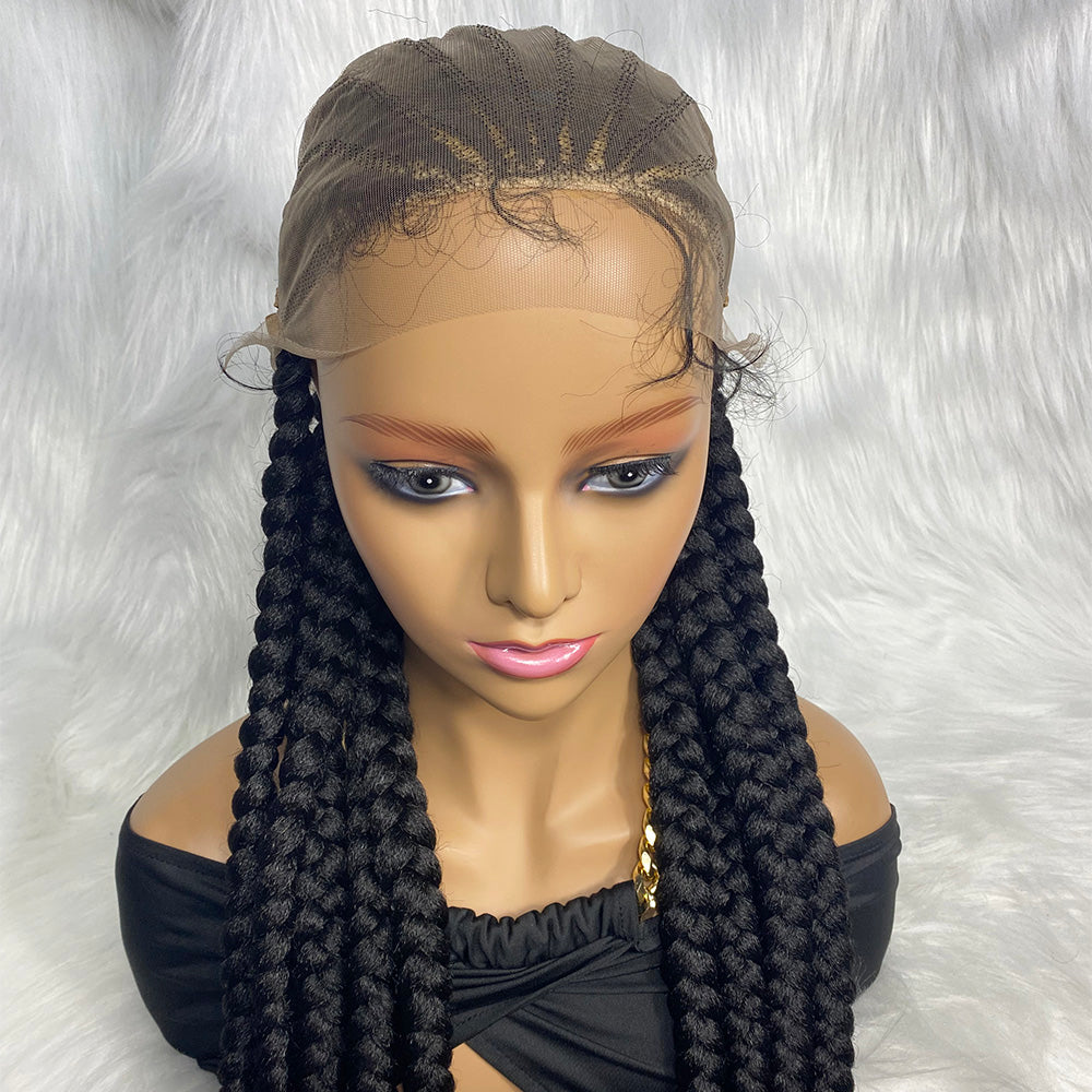 36 Inches Braided Lace Front Wig