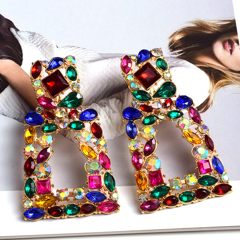 Maddie Colorful Crystal Earrings