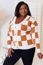 Load image into Gallery viewer, Plaid V-Neck Cardigan
