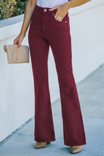 Load image into Gallery viewer, M High Waist Flare Leg Jeans with Pockets
