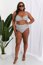 Load image into Gallery viewer, Take A Dip Twist High-Rise Bikini in Black
