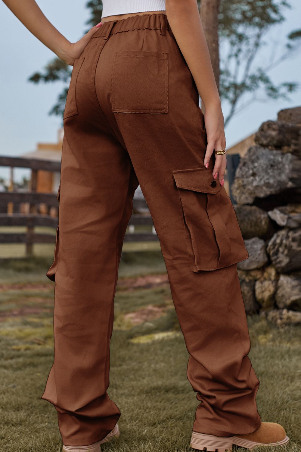 Loose Fit Wide Leg Pants with Pockets