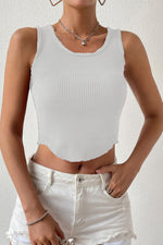 Load image into Gallery viewer, Ribbed Round Neck Sleeveless Knit Top
