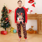 Load image into Gallery viewer, Men Reindeer Graphic Top and Printed Pants Set
