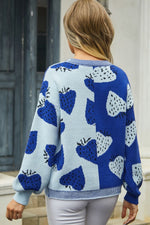 Load image into Gallery viewer, Printed V-Neck Button-Down Long Sleeve Cardigan
