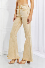 Load image into Gallery viewer, Hem Bell Bottom Jeans in Yellow
