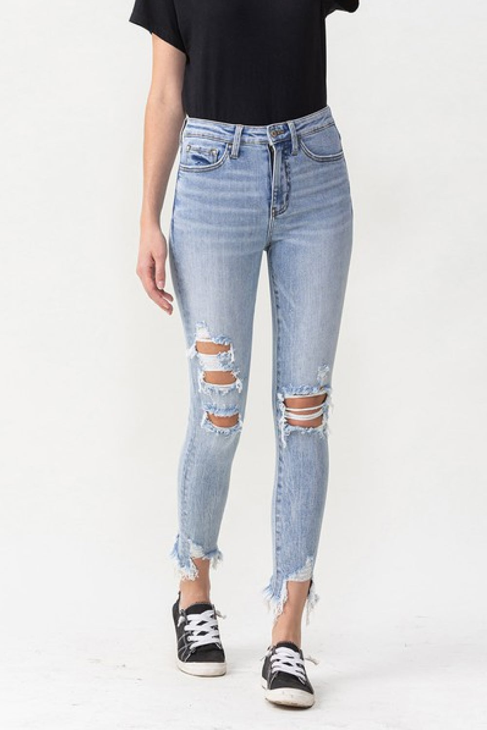 Full Size Lauren Distressed High Rise Skinny Jeans Pants