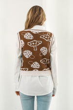 Load image into Gallery viewer, Printed Plunge Neck Sweater Vest
