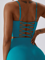 Load image into Gallery viewer, Lace-Up Cropped Tank Top
