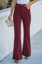 Load image into Gallery viewer, M High Waist Flare Leg Jeans with Pockets

