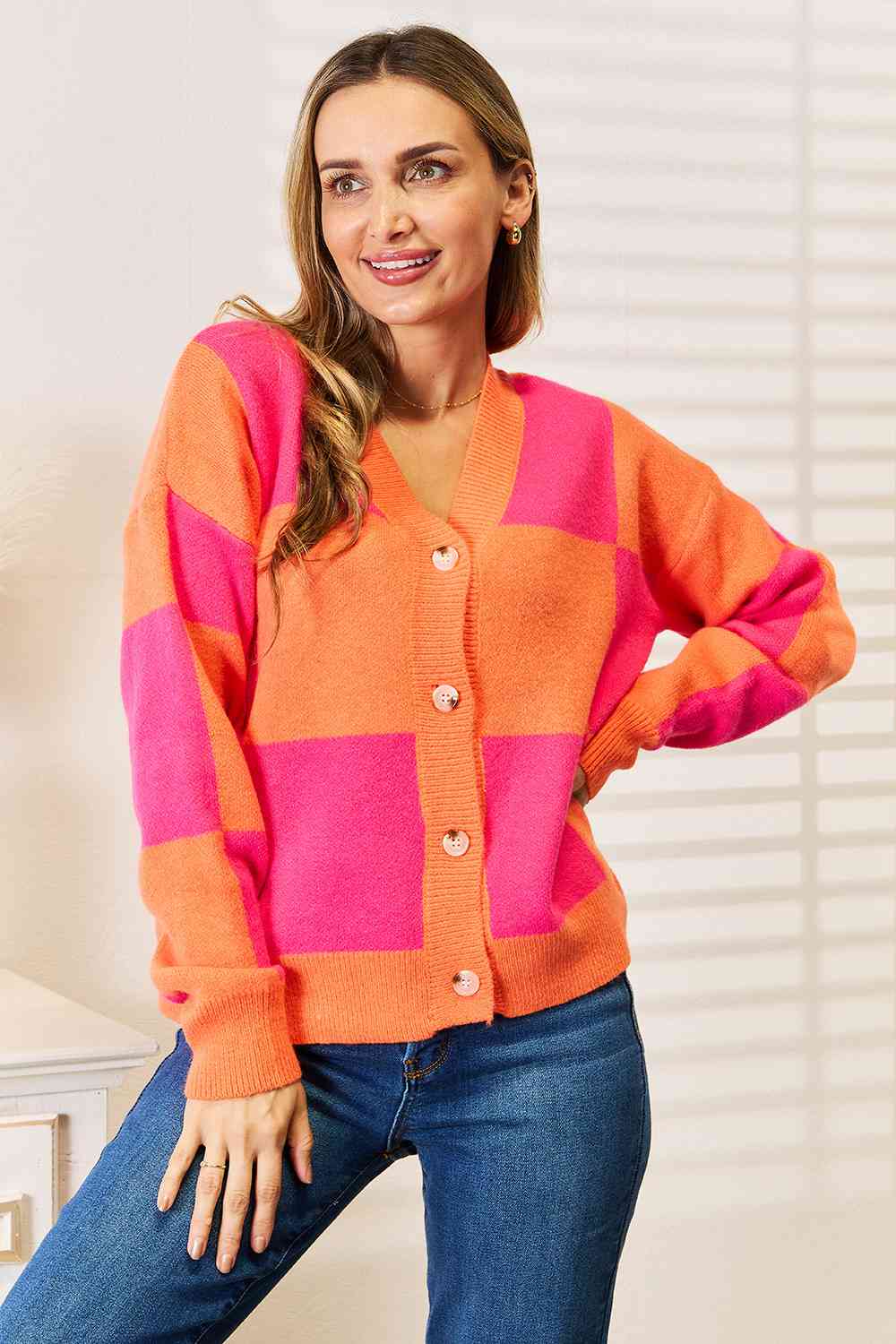 Checkered Colorful Cardigan