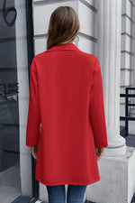 Load image into Gallery viewer, Lapel Collar Long Sleeve Blazer
