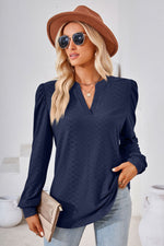 Load image into Gallery viewer, V-Neck Puff Sleeve Blouse
