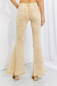 Hem Bell Bottom Jeans in Yellow