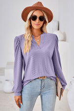 Load image into Gallery viewer, V-Neck Puff Sleeve Blouse
