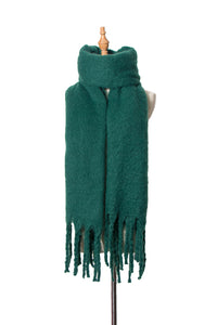 Fringe Detail Polyester Scarf